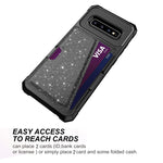 Custodia per cellulare con borsa magnetica glitterata, For Samsung Galaxy S10, For Samsung Galaxy S10+, For Samsung Galaxy S10e, For Samsung Galaxy S9, For Samsung Galaxy S9+, For Samsung Galaxy Note9