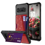 Custodia per cellulare con borsa magnetica glitterata, For Samsung Galaxy S10, For Samsung Galaxy S10+, For Samsung Galaxy S10e, For Samsung Galaxy S9, For Samsung Galaxy S9+, For Samsung Galaxy Note9
