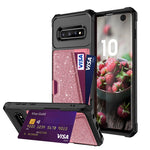 Custodia per cellulare con borsa magnetica glitterata, For Samsung Galaxy S10, For Samsung Galaxy S10+, For Samsung Galaxy S10e, For Samsung Galaxy S9, For Samsung Galaxy S9+, For Samsung Galaxy Note9