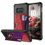 Custodia per cellulare con borsa magnetica glitterata, For Samsung Galaxy S10, For Samsung Galaxy S10+, For Samsung Galaxy S10e, For Samsung Galaxy S9, For Samsung Galaxy S9+, For Samsung Galaxy Note9