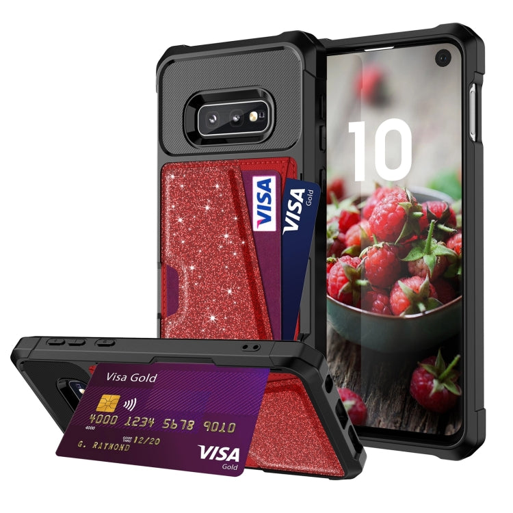 Custodia per cellulare con borsa magnetica glitterata, For Samsung Galaxy S10, For Samsung Galaxy S10+, For Samsung Galaxy S10e, For Samsung Galaxy S9, For Samsung Galaxy S9+, For Samsung Galaxy Note9