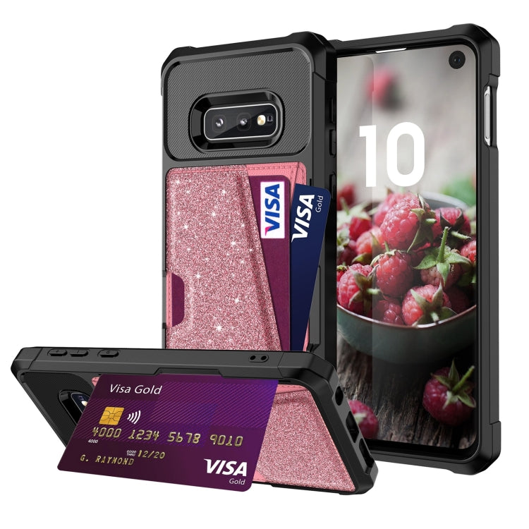 Custodia per cellulare con borsa magnetica glitterata, For Samsung Galaxy S10, For Samsung Galaxy S10+, For Samsung Galaxy S10e, For Samsung Galaxy S9, For Samsung Galaxy S9+, For Samsung Galaxy Note9