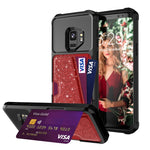 Custodia per cellulare con borsa magnetica glitterata, For Samsung Galaxy S10, For Samsung Galaxy S10+, For Samsung Galaxy S10e, For Samsung Galaxy S9, For Samsung Galaxy S9+, For Samsung Galaxy Note9