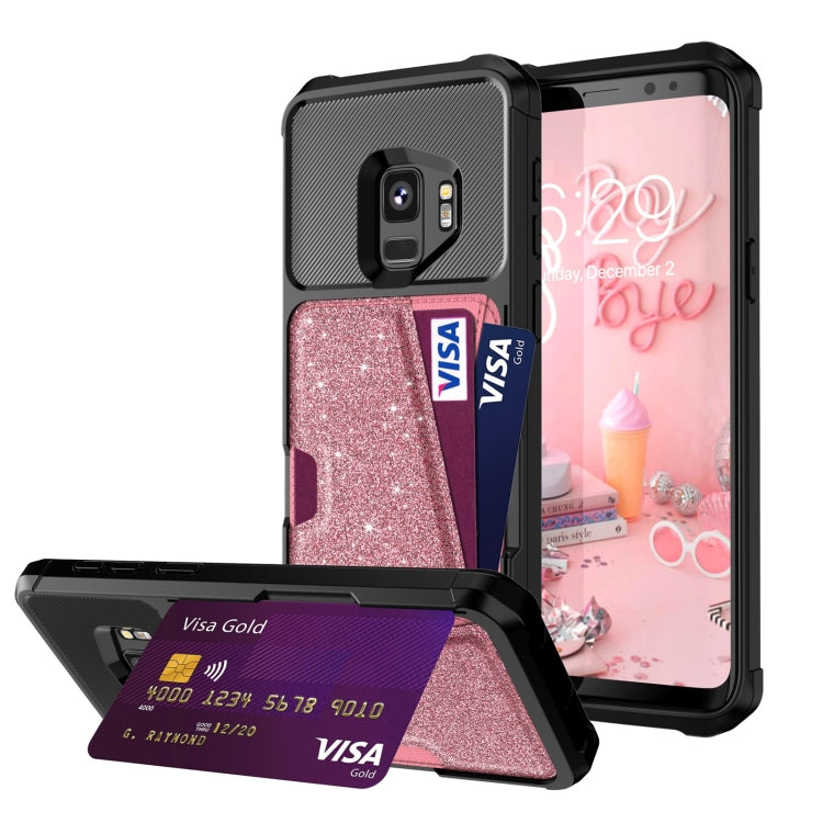 Custodia per cellulare con borsa magnetica glitterata, For Samsung Galaxy S10, For Samsung Galaxy S10+, For Samsung Galaxy S10e, For Samsung Galaxy S9, For Samsung Galaxy S9+, For Samsung Galaxy Note9