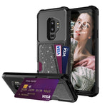 Custodia per cellulare con borsa magnetica glitterata, For Samsung Galaxy S10, For Samsung Galaxy S10+, For Samsung Galaxy S10e, For Samsung Galaxy S9, For Samsung Galaxy S9+, For Samsung Galaxy Note9