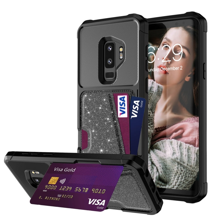 Custodia per cellulare con borsa magnetica glitterata, For Samsung Galaxy S10, For Samsung Galaxy S10+, For Samsung Galaxy S10e, For Samsung Galaxy S9, For Samsung Galaxy S9+, For Samsung Galaxy Note9