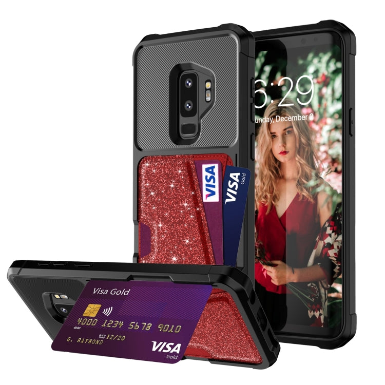 Custodia per cellulare con borsa magnetica glitterata, For Samsung Galaxy S10, For Samsung Galaxy S10+, For Samsung Galaxy S10e, For Samsung Galaxy S9, For Samsung Galaxy S9+, For Samsung Galaxy Note9