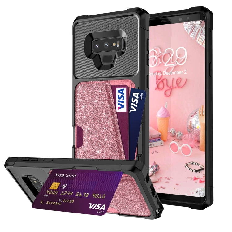 Custodia per cellulare con borsa magnetica glitterata, For Samsung Galaxy S10, For Samsung Galaxy S10+, For Samsung Galaxy S10e, For Samsung Galaxy S9, For Samsung Galaxy S9+, For Samsung Galaxy Note9