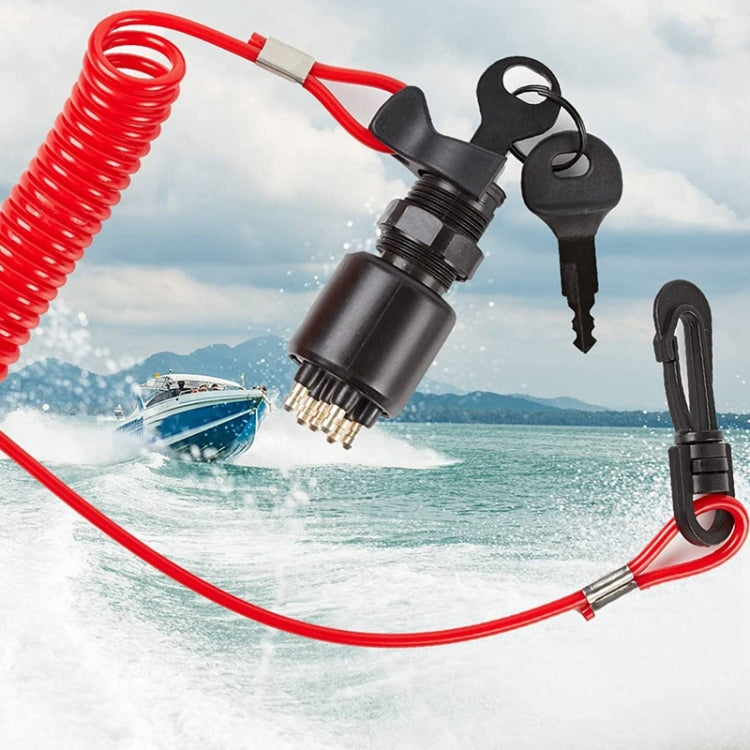 Chiave dell'interruttore di accensione a controllo laterale BRP con cordino 5005801 per Johnson Evinrude, A6630