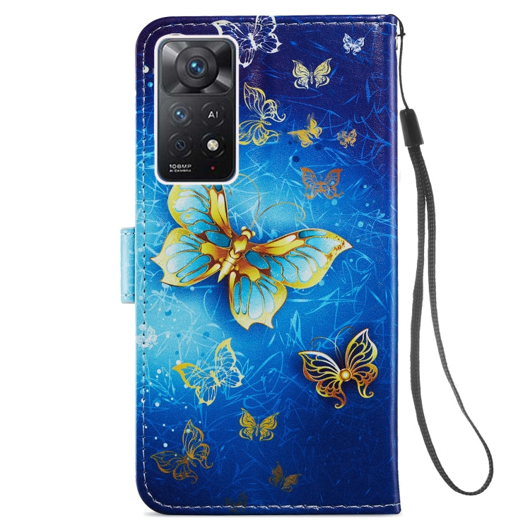 Custodia per telefono in pelle flip orizzontale con motivo dipinto, For Xiaomi Redmi Note 11 Pro 4G / 5G, For Xiaomi Redmi Note 11 Global, For Xiaomi Poco M4 Pro, For Xiaomi Poco M4 Pro 5G