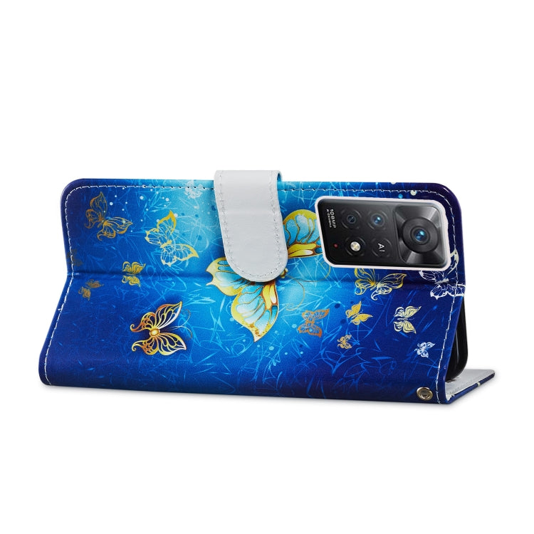 Custodia per telefono in pelle flip orizzontale con motivo dipinto, For Xiaomi Redmi Note 11 Pro 4G / 5G, For Xiaomi Redmi Note 11 Global, For Xiaomi Poco M4 Pro, For Xiaomi Poco M4 Pro 5G