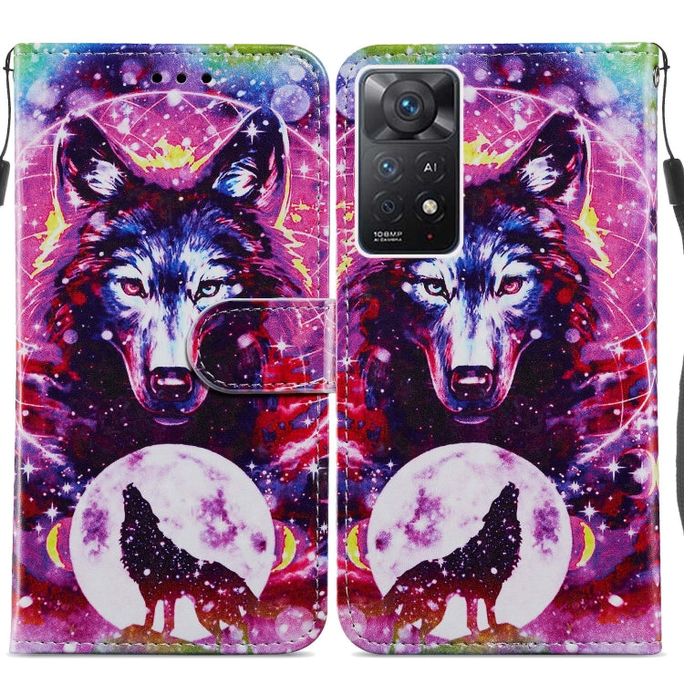 Custodia per telefono in pelle flip orizzontale con motivo dipinto, For Xiaomi Redmi Note 11 Pro 4G / 5G, For Xiaomi Redmi Note 11 Global, For Xiaomi Poco M4 Pro, For Xiaomi Poco M4 Pro 5G
