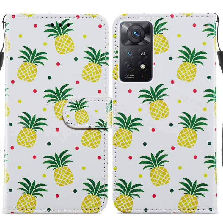 Custodia per telefono in pelle flip orizzontale con motivo dipinto, For Xiaomi Redmi Note 11 Pro 4G / 5G, For Xiaomi Redmi Note 11 Global, For Xiaomi Poco M4 Pro, For Xiaomi Poco M4 Pro 5G