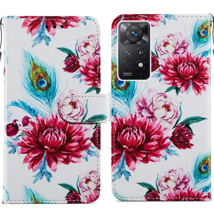 Custodia per telefono in pelle flip orizzontale con motivo dipinto, For Xiaomi Redmi Note 11 Pro 4G / 5G, For Xiaomi Redmi Note 11 Global, For Xiaomi Poco M4 Pro, For Xiaomi Poco M4 Pro 5G