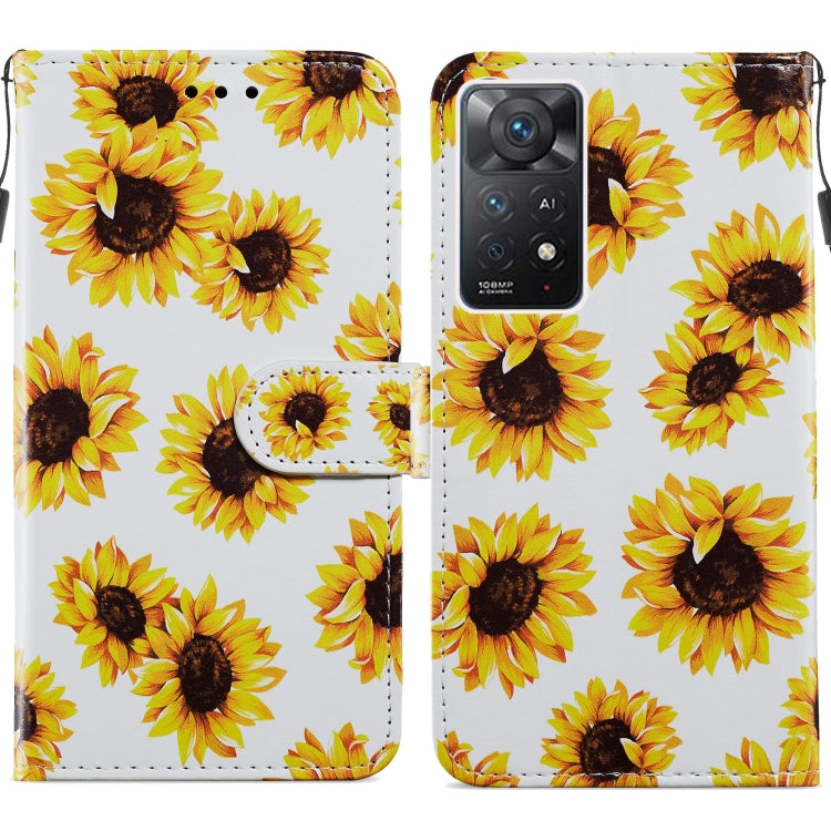 Custodia per telefono in pelle flip orizzontale con motivo dipinto, For Xiaomi Redmi Note 11 Pro 4G / 5G, For Xiaomi Redmi Note 11 Global, For Xiaomi Poco M4 Pro, For Xiaomi Poco M4 Pro 5G