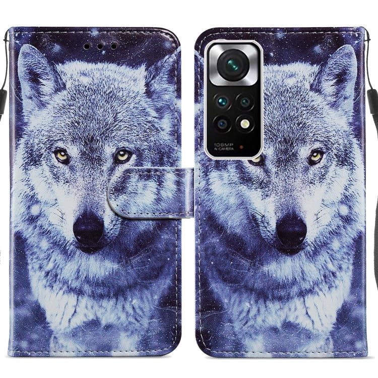 Custodia per telefono in pelle flip orizzontale con motivo dipinto, For Xiaomi Redmi Note 11 Pro 4G / 5G, For Xiaomi Redmi Note 11 Global, For Xiaomi Poco M4 Pro, For Xiaomi Poco M4 Pro 5G