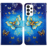 Custodia per telefono in pelle flip orizzontale con motivo dipinto, For Samsung Galaxy A13 4G, For Samsung Galaxy A23