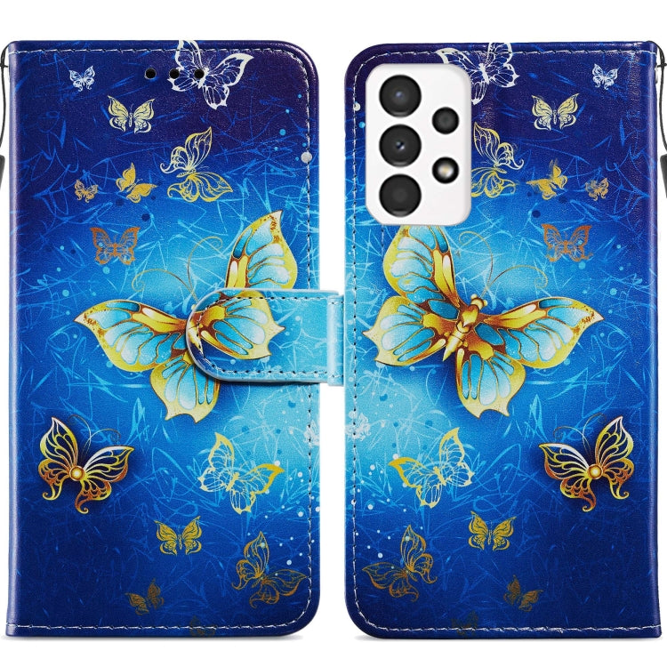 Custodia per telefono in pelle flip orizzontale con motivo dipinto, For Samsung Galaxy A13 4G, For Samsung Galaxy A23