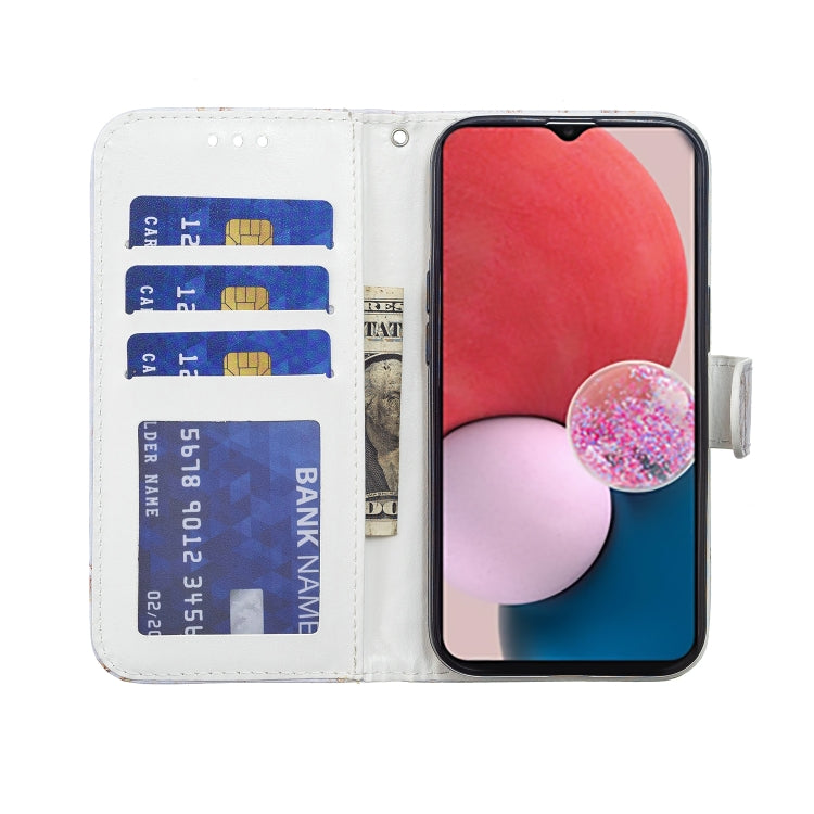 Custodia per telefono in pelle flip orizzontale con motivo dipinto, For Samsung Galaxy A13 4G, For Samsung Galaxy A23