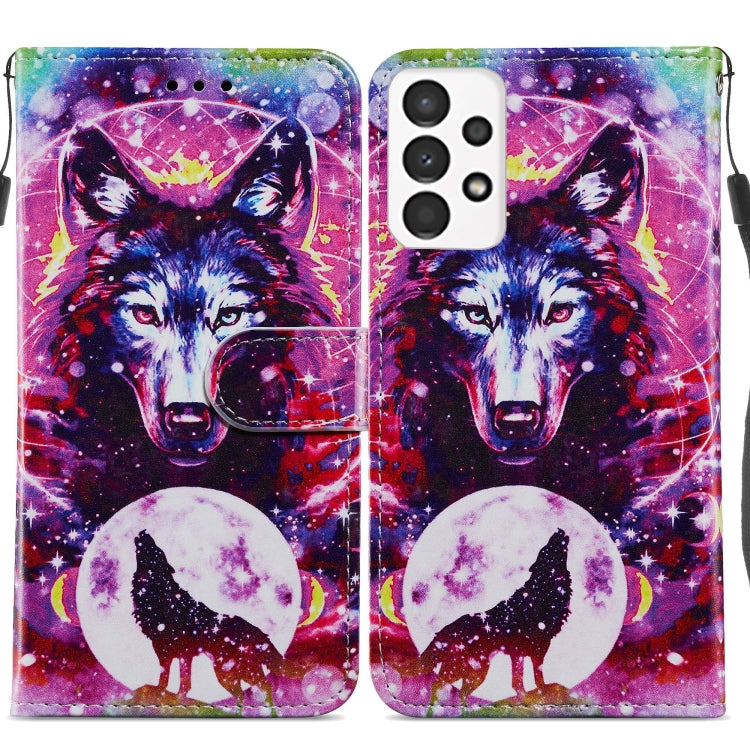 Custodia per telefono in pelle flip orizzontale con motivo dipinto, For Samsung Galaxy A13 4G, For Samsung Galaxy A23