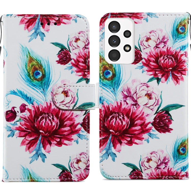 Custodia per telefono in pelle flip orizzontale con motivo dipinto, For Samsung Galaxy A13 4G, For Samsung Galaxy A23