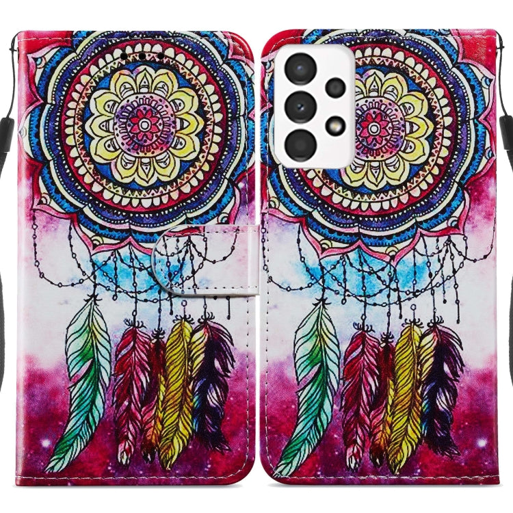 Custodia per telefono in pelle flip orizzontale con motivo dipinto, For Samsung Galaxy A13 4G, For Samsung Galaxy A23