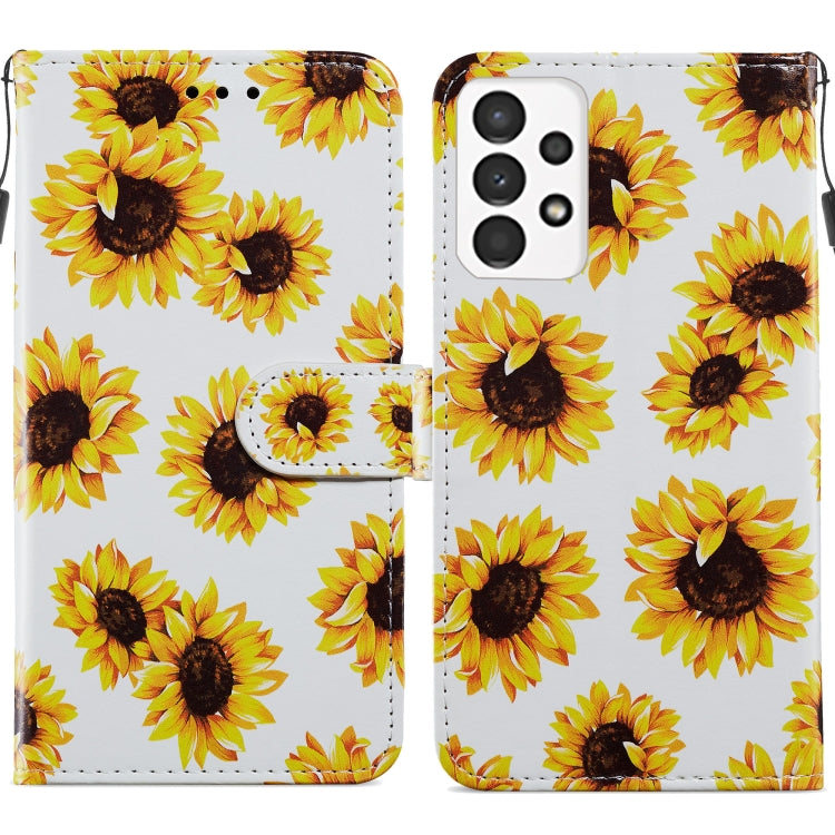 Custodia per telefono in pelle flip orizzontale con motivo dipinto, For Samsung Galaxy A13 4G, For Samsung Galaxy A23