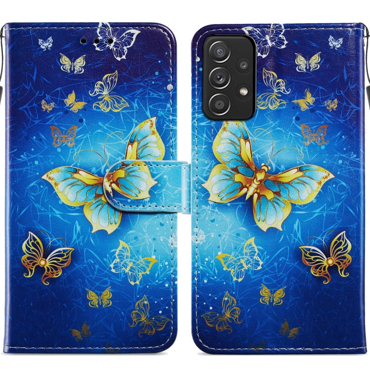 Custodia per telefono in pelle flip orizzontale con motivo dipinto, For Samsung Galaxy A33 5G, For Samsung Galaxy A53 5G