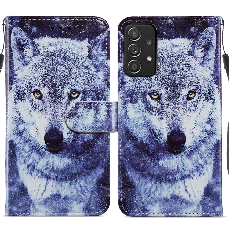 Custodia per telefono in pelle flip orizzontale con motivo dipinto, For Samsung Galaxy A33 5G, For Samsung Galaxy A53 5G