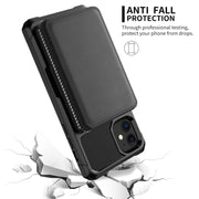 Custodia posteriore in PU per portafoglio con cerniera, For iPhone 12 mini, For iPhone 12 / 12 Pro, For iPhone 12 Pro Max, For iPhone 11 Pro