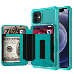 Custodia portafoglio in pelle PU con cerniera per iPhone 12 mini
