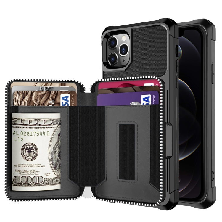 Custodia portafoglio in pelle PU con cerniera per iPhone 12 mini