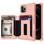 Custodia portafoglio in pelle PU con cerniera per iPhone 12 mini