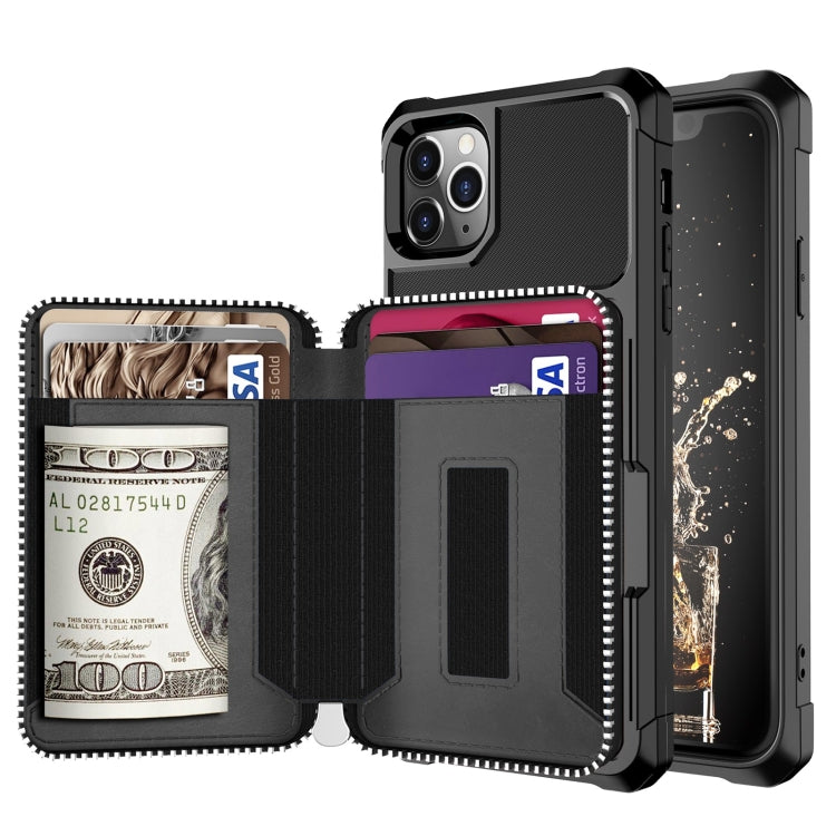 Custodia portafoglio in pelle PU con cerniera per iPhone 12 mini