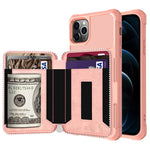 Custodia portafoglio in pelle PU con cerniera per iPhone 12 mini