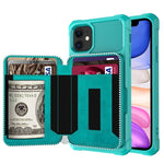 Custodia portafoglio in PU con cerniera per iPhone Plus