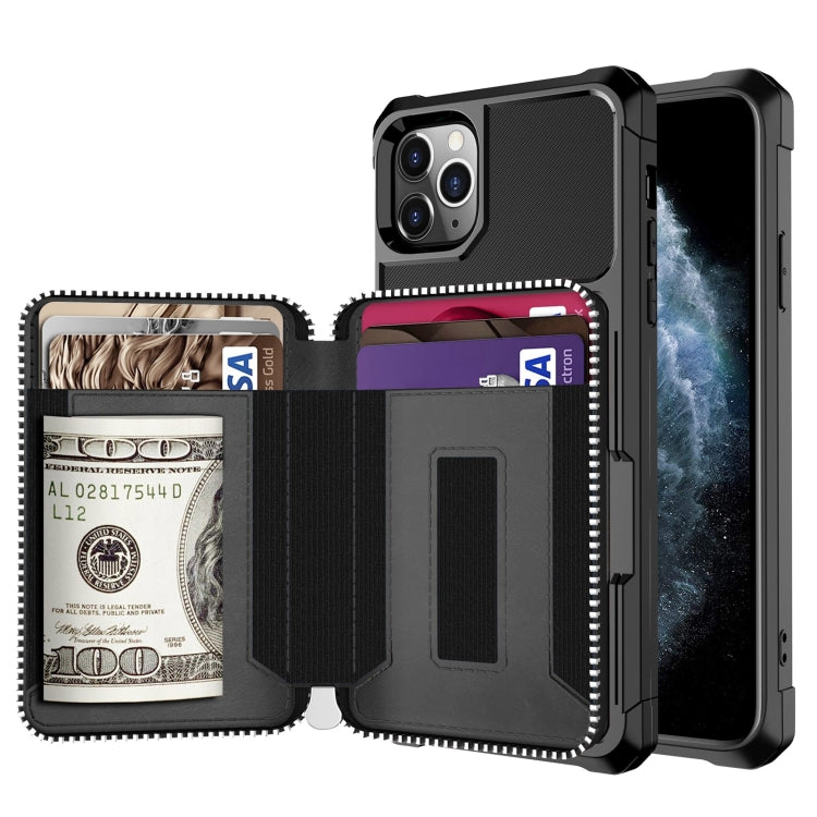 Custodia portafoglio in pelle PU con cerniera per iPhone 12 mini