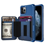 Custodia portafoglio in pelle PU con cerniera per iPhone 12 mini