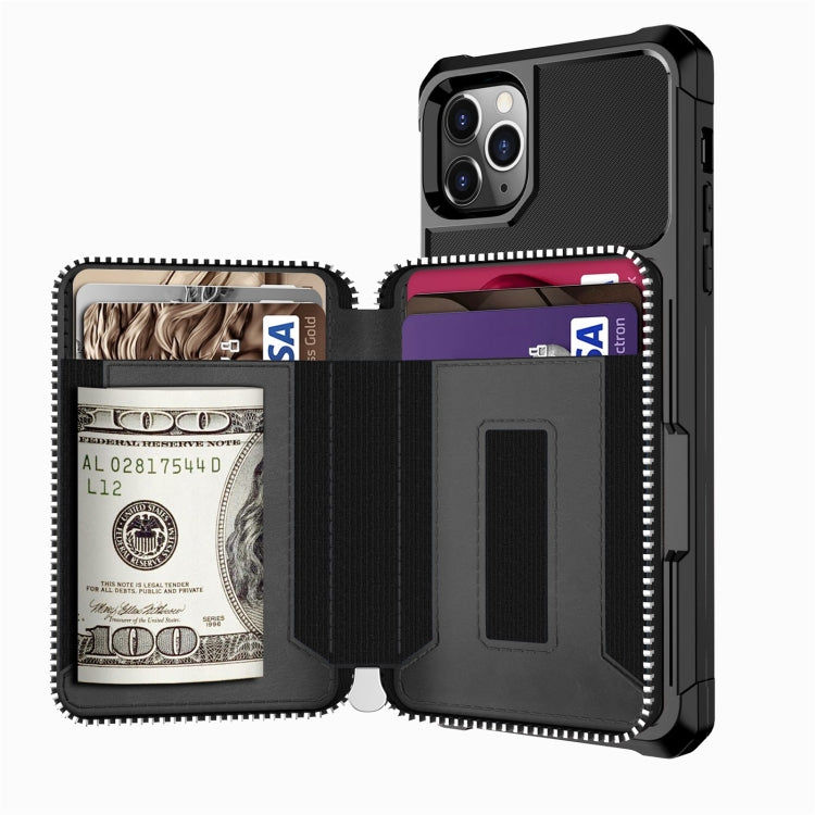 Custodia portafoglio in PU con cerniera per iPhone SE e 6-8