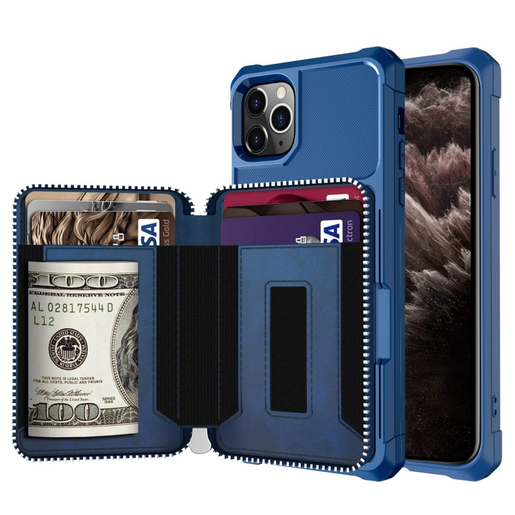 Custodia portafoglio in PU con cerniera per iPhone SE e 6-8