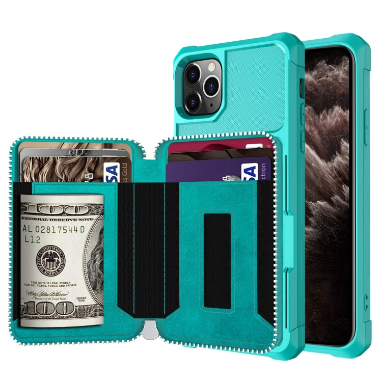 Custodia portafoglio in PU con cerniera per iPhone SE e 6-8