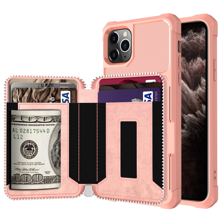 Custodia portafoglio in PU con cerniera per iPhone SE e 6-8