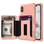 Custodia portafoglio in PU con cerniera per iPhone SE e 6-8