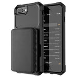 Custodia portafoglio in PU con cerniera per iPhone Plus