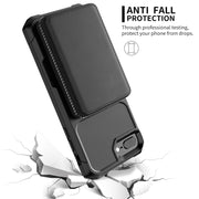 Custodia posteriore in PU per portafoglio con cerniera, For iPhone 7 Plus / 8 Plus / 6 Plus, For iPhone 11, For iPhone X / XS