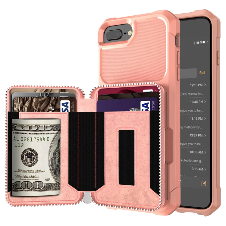 Custodia portafoglio in PU con cerniera per iPhone Plus