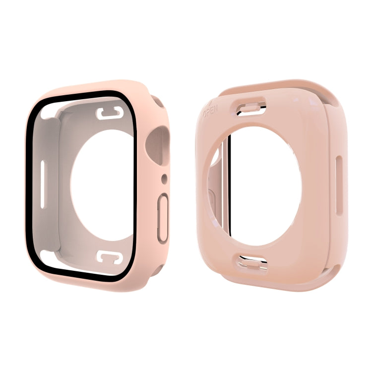 PC + custodia per orologio impermeabile con pellicola in vetro temperato con coperchio inferiore per Apple Watch Series, 9 / 8 / 7 41mm, 9 / 8 / 7 45mm