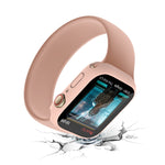 PC + custodia per orologio impermeabile con pellicola in vetro temperato con coperchio inferiore per Apple Watch Series, 9 / 8 / 7 41mm, 9 / 8 / 7 45mm