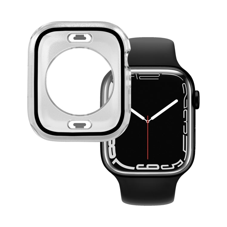 PC + custodia per orologio impermeabile con pellicola in vetro temperato con coperchio inferiore per Apple Watch Series, 9 / 8 / 7 41mm, 9 / 8 / 7 45mm