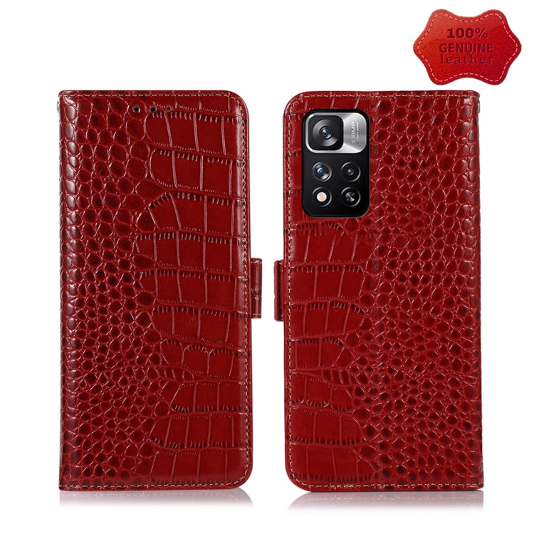 Custodia per telefono in pelle di vacchetta di coccodrillo, For Xiaomi Redmi 10C / 10 India, For Xiaomi Redmi K40S, For Xiaomi Redmi K50 / K50 Pro, For Xiaomi Redmi K50 Gaming, For Xiaomi Redmi Note 11 4G/11S 4G Global                                  ...